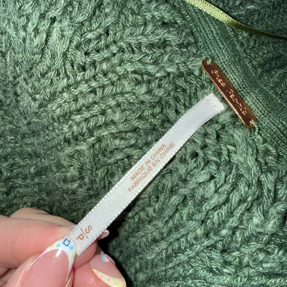 Free People Tennessee Cable Knit Button-Front Women's Cardigan Sweater Small - Picture 3 of 3